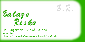 balazs risko business card