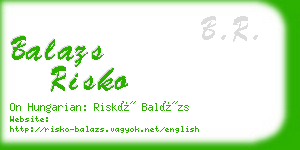 balazs risko business card